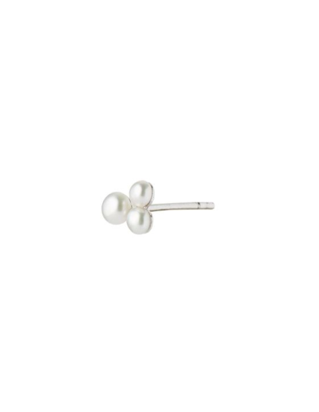 STINE A | THREE PEARL BERRIES EARRING SILVER - SINGLE STINE A | THREE PEARL BERRIES EARRING SILVER - SINGLE