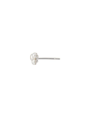 STINE A | THREE PEARL BERRIES EARRING SILVER - SINGLE