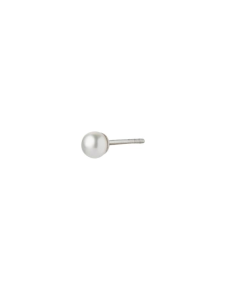 STINE A | TRES PETIT PEARL EARRING SILVER - SINGLE STINE A | TRES PETIT PEARL EARRING SILVER - SINGLE