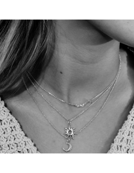 SISTIE | Halskæde med sol vedhæng i sølv