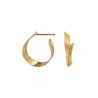 STINE A TWISTED HAMMERED CREOL EARRING - GOLD
