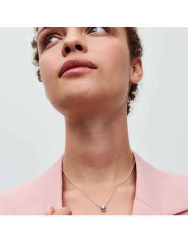 PANDORA | Funklende Rund Halo Collier-Halskæde med vedhæng