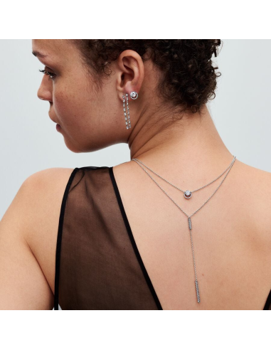 PANDORA | Funklende Rund Halo Collier-Halskæde med vedhæng