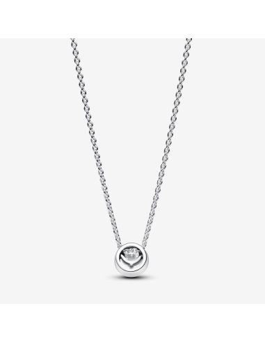 PANDORA | Funklende Rund Halo Collier-Halskæde med vedhæng