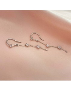 IZABEL CAMILLE | Angelina - Øreringe Hvid Sølv 2