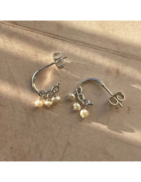 IZABEL CAMILLE | Majesty - Kreoler Hvid Sølv IZABEL CAMILLE | Majesty - Kreoler Hvid Sølv