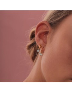 IZABEL CAMILLE | Majesty - Øreringe Aqua Forgyldt 2
