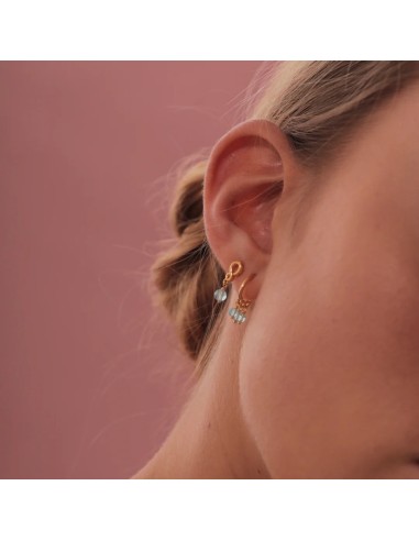 IZABEL CAMILLE | Majesty - Øreringe Aqua Forgyldt