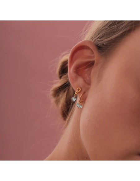 IZABEL CAMILLE | Majesty - Øreringe Aqua Forgyldt IZABEL CAMILLE | Majesty - Øreringe Aqua Forgyldt