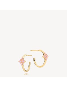 IZABEL CAMILLE | Angelina - Kreoler Pink Forgyldt