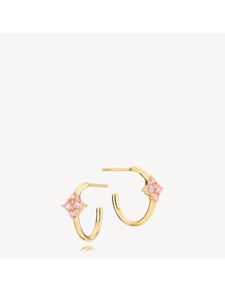 IZABEL CAMILLE | Angelina - Kreoler Pink Forgyldt IZABEL CAMILLE | Angelina - Kreoler Pink Forgyldt