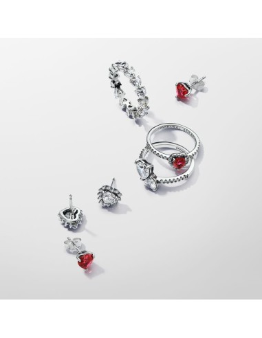 PANDORA | Funklende Hjerte Halo Ørestikker