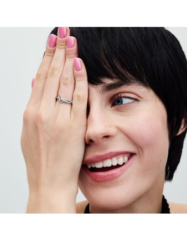 PANDORA | Funklende sammenflettet bølge Ring