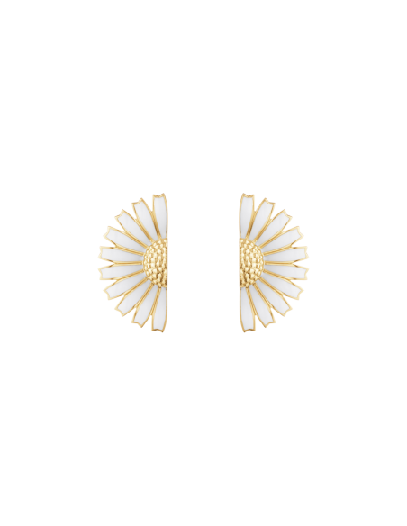 GEORG JENSEN | Daisy Øreringe, forg. hvid emalje GEORG JENSEN | Daisy Øreringe, forg. hvid emalje