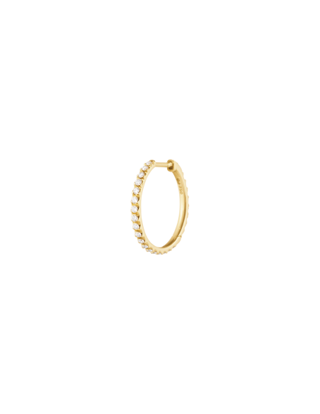 GEORG JENSEN | Signatur diamanter, ørering, hoop, stor, enkel GEORG JENSEN | Signatur diamanter, ørering, hoop, stor, enkel