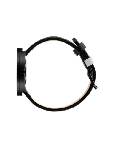 PICTO | HVID URSKIVE / SORT LÆDERREM 40 mm