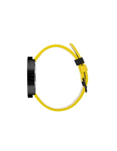 PICTO | 40 MM / SORT URSKIVE / KANARIEGUL LÆDERREM