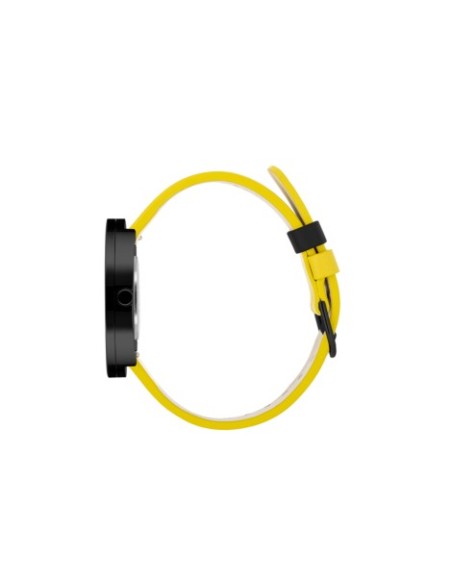 PICTO | 40 MM / SORT URSKIVE / KANARIEGUL LÆDERREM PICTO | 40 MM / SORT URSKIVE / KANARIEGUL LÆDERREM