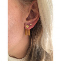 STINE A DANCING CHAINS BEHIND EAR- EARRING GOLD 2