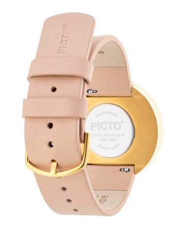 PICTO | 40 MM / HVID URSKIVE / NUDE PINK LÆDERREM