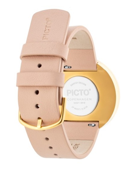 PICTO | 40 MM / HVID URSKIVE / NUDE PINK LÆDERREM PICTO | 40 MM / HVID URSKIVE / NUDE PINK LÆDERREM