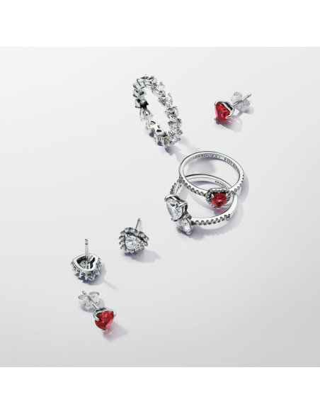 PANDORA | Ring med rødt hjerte PANDORA | Ring med rødt hjerte