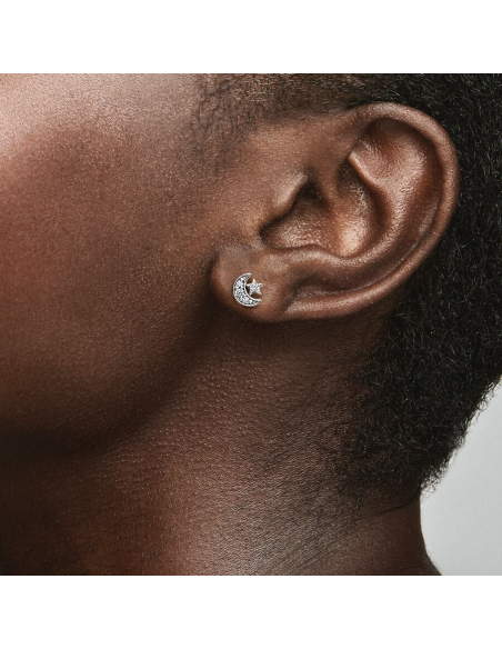 PANDORA | Funklende Måne & Stjerne Ørestikker