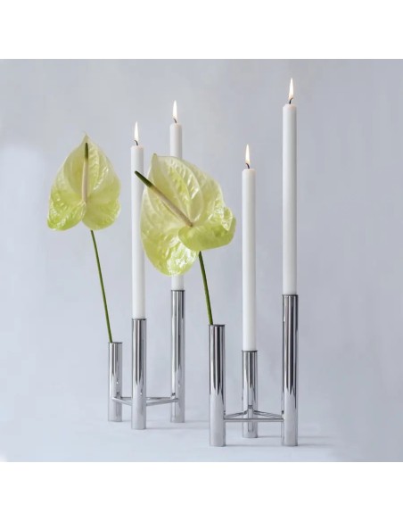 Kay Bojesen | VISTA VASE OG LYSESTAGE POLERET STÅL