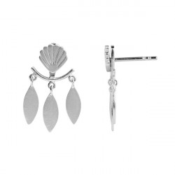 STINE A DANCING THREE LEAVES BEHIND EAR - SILVER 2