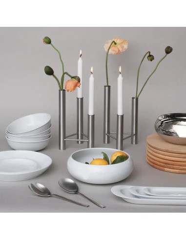 Kay Bojesen | VISTA VASE OG LYSESTAGE MAT STÅL