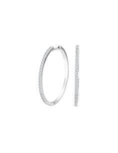 JOANLI NOR | Rhod. sølv creoler JUNENOR 28mm