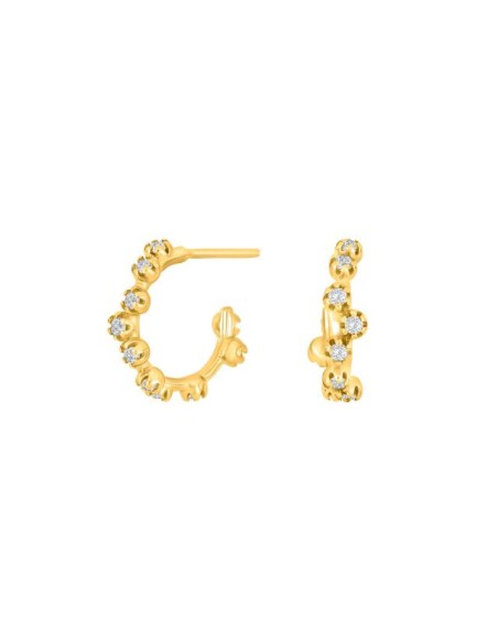 JOANLI NOR | Forgyldt sølv creoler NANANOR