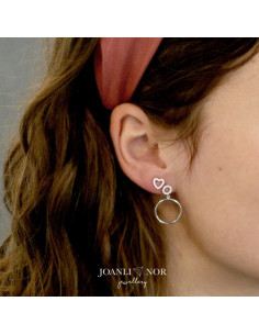 JOANLI NOR | Rhd. sølv ørestikker AIDANOR 6mm 2