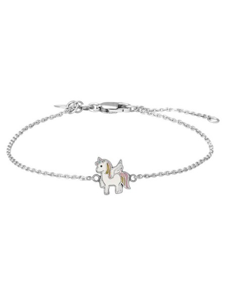 NOA KIDS JEWELLERY | Rhod. sølvarmbånd enhjørning