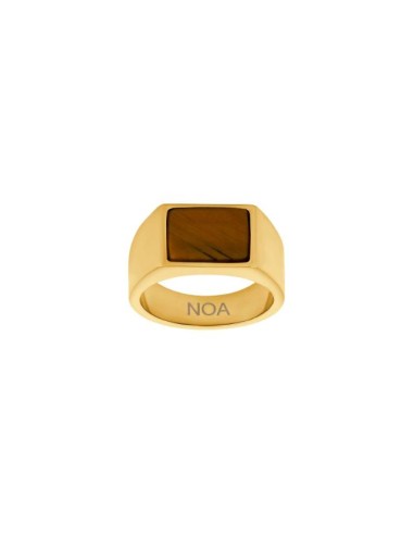 SON OF NOA | SON stål ring IP gold med yellow tiger eye