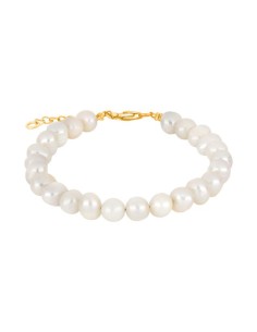 Siersbøl | Ferskvandsperlearmbånd m/rhod. forg. lås 6 mm
