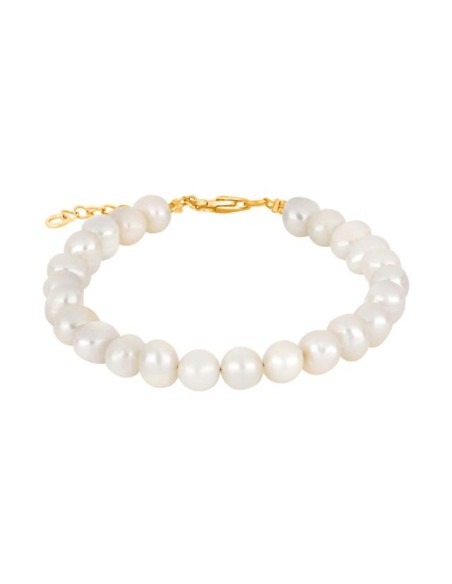 Siersbøl | Ferskvandsperlearmbånd m/rhod. forg. lås 6 mm
