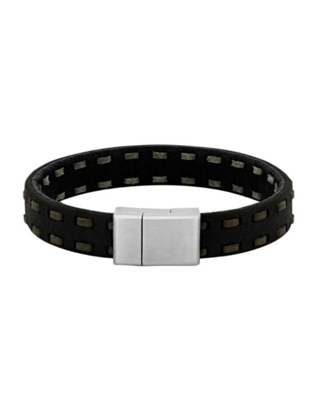 SON AF NOA | SON armbånd sort m/grå kalveskind 21cm