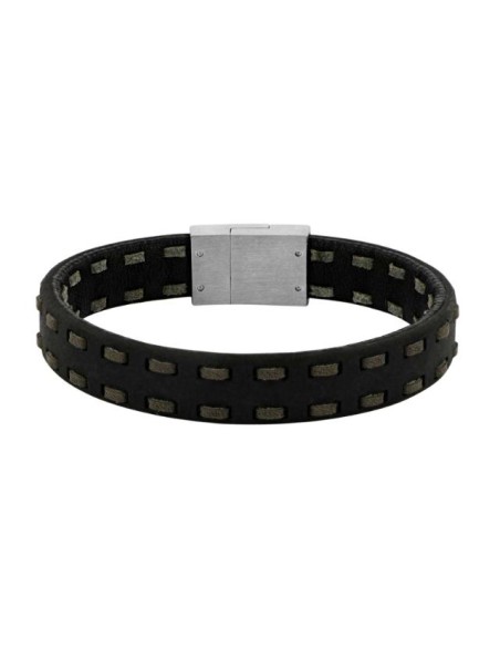 SON AF NOA | SON armbånd sort m/grå kalveskind 21cm