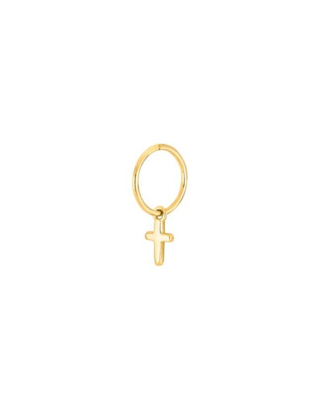 SON OF NOA | SON stål creol IP gold med kors 1 stk