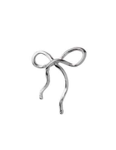 STINE A | FLOW BOW EARRING SILVER - SINGLE