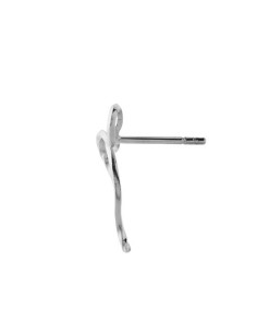 STINE A | FLOW BOW EARRING SILVER - SINGLE 2
