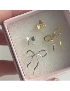 STINE A | PETIT BOW EARRING WITH STONE - SINGLE 2