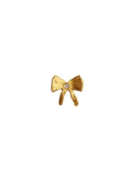 STINE A | PETIT BOW EARRING WITH STONE - SINGLE STINE A | PETIT BOW EARRING WITH STONE - SINGLE