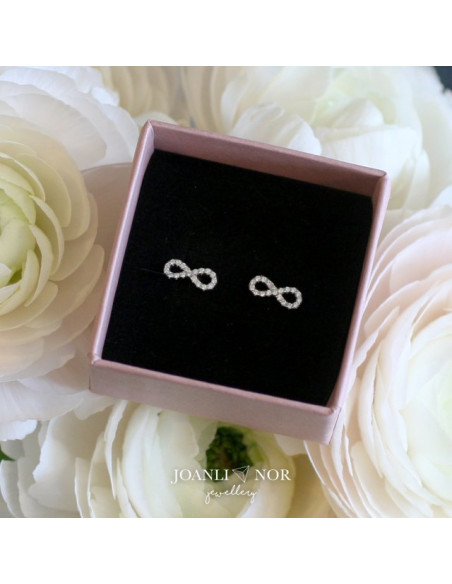 JOANLI NOR | Rhd. sølv øreringe AGNANOR cz. 10mm