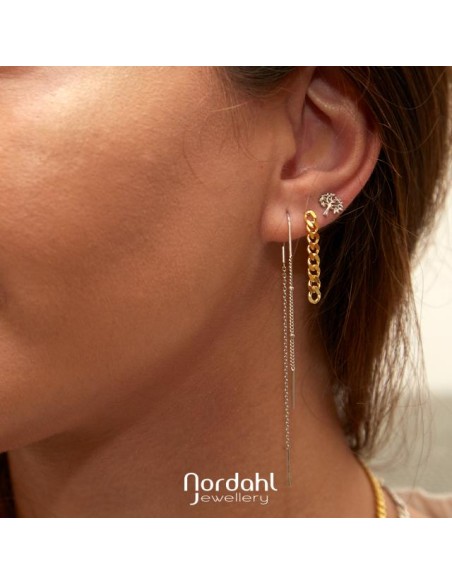 NORDAHL JEWELLERY | Rhod. sølvørestikker TREE52 7mm