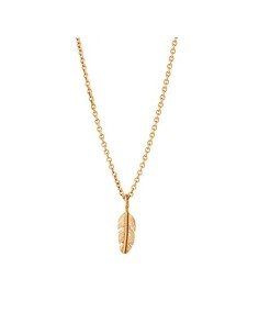 HEIRING | FJER VEDHÆNG MINI FORGYLDT