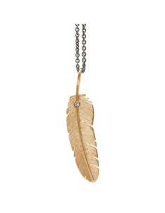 HEIRING | FJER VEDHÆNG MELLEM FORGYLDT MED BRILLANT