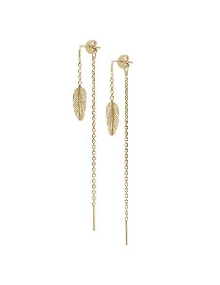 HEIRING | FJER MINI HÆNGER I KÆDE FORGYLDT