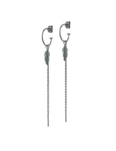 HEIRING | CREOL MED MINI FJER OG KÆDE OXIDERET